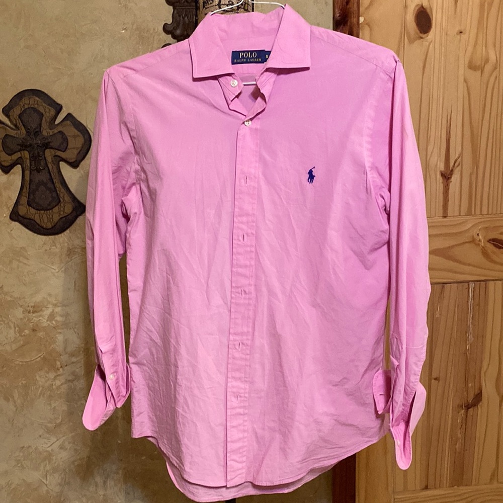 Pink polo Ralph Lauren button up